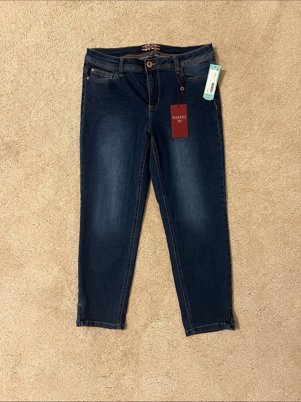 Makers of True Originals Cropped Skinny Jeans Size 12 (31) NWT